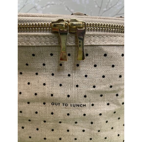 Kate Spade New York Out To Lunch Insulated Bag Zippered Make Up Tote Polka Dot - Picture 11 of 11